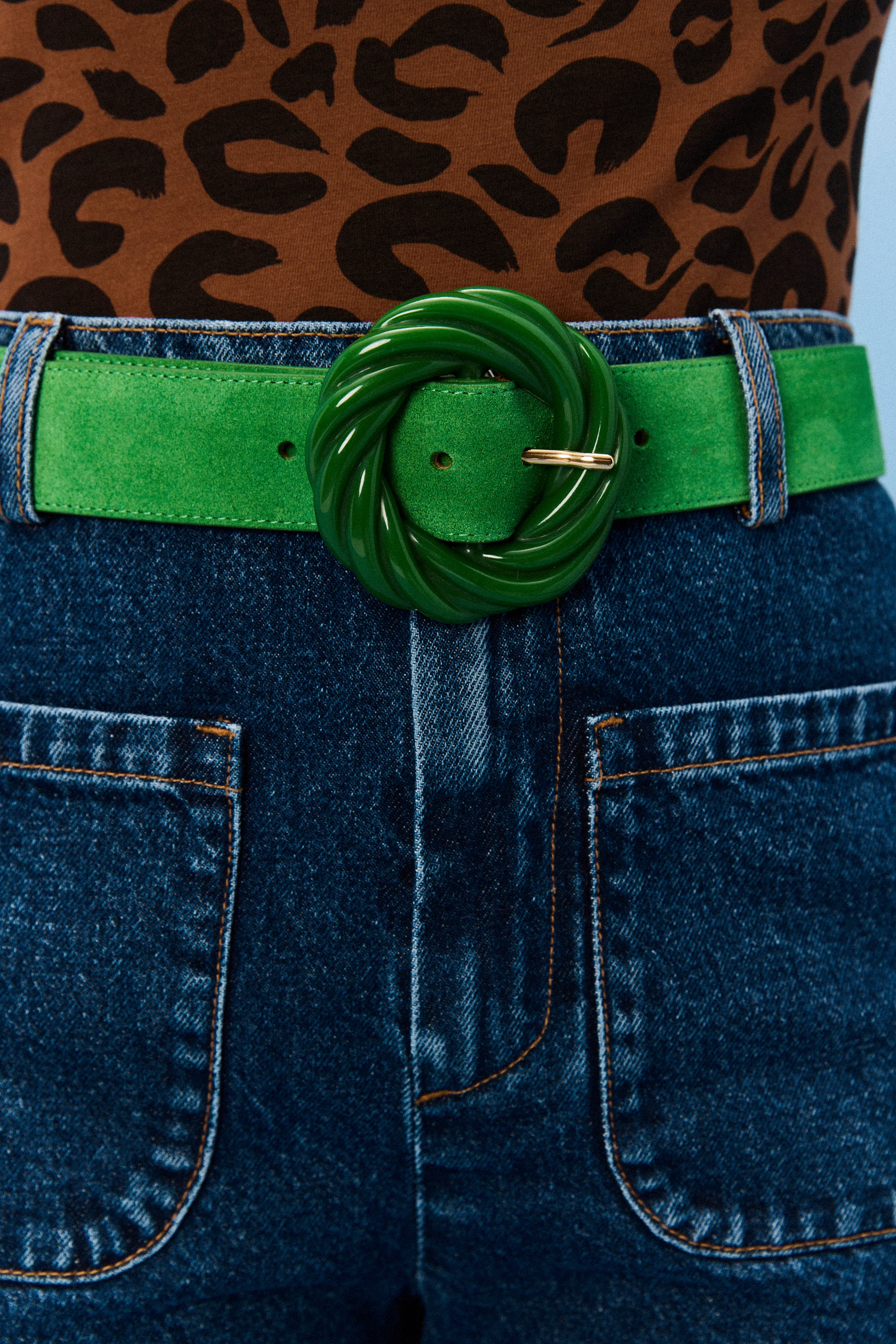 CEINTURE TORSADE SUEDE GREEN - Image 3