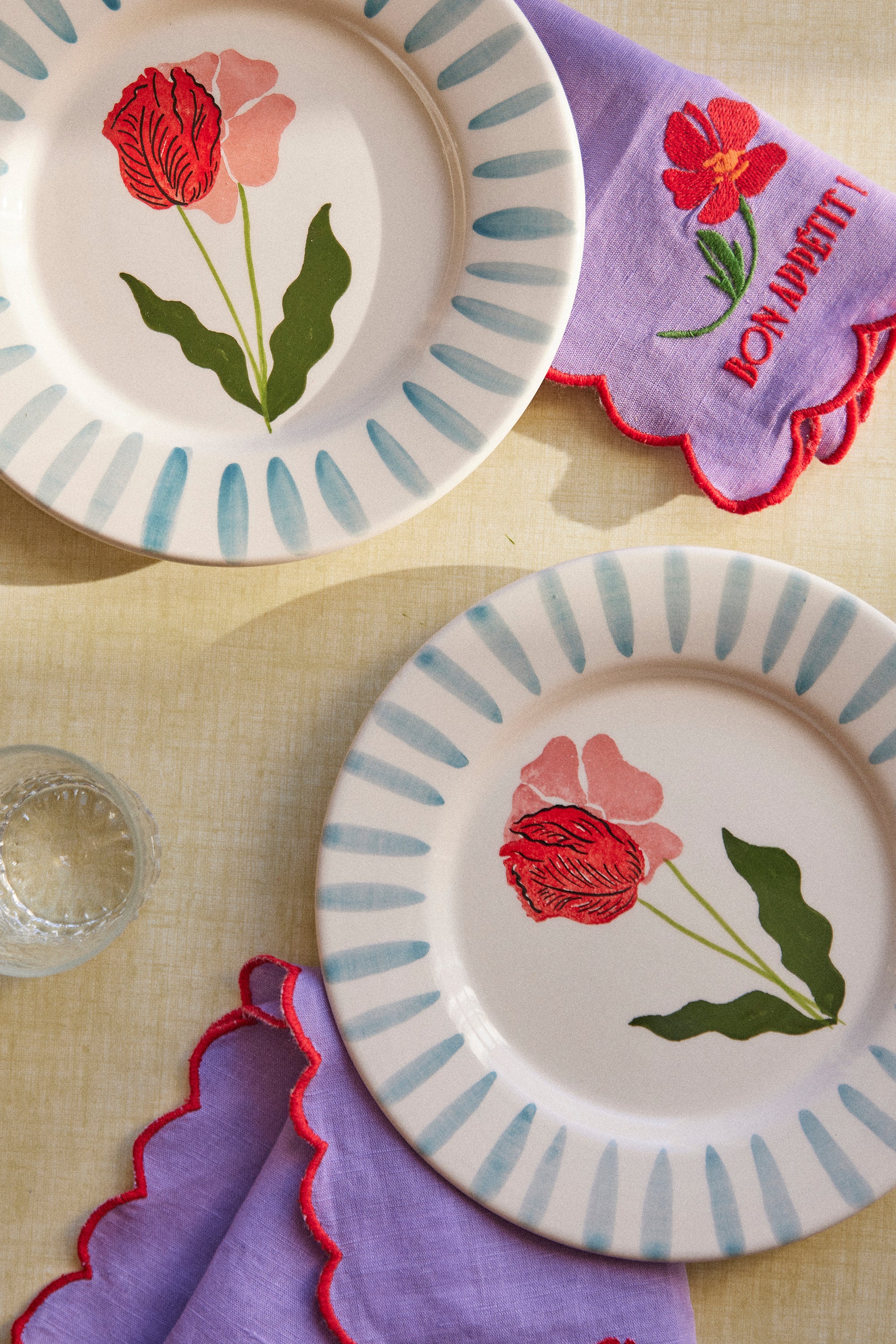 LOT D'ASSIETTES ROSALIE BLUE