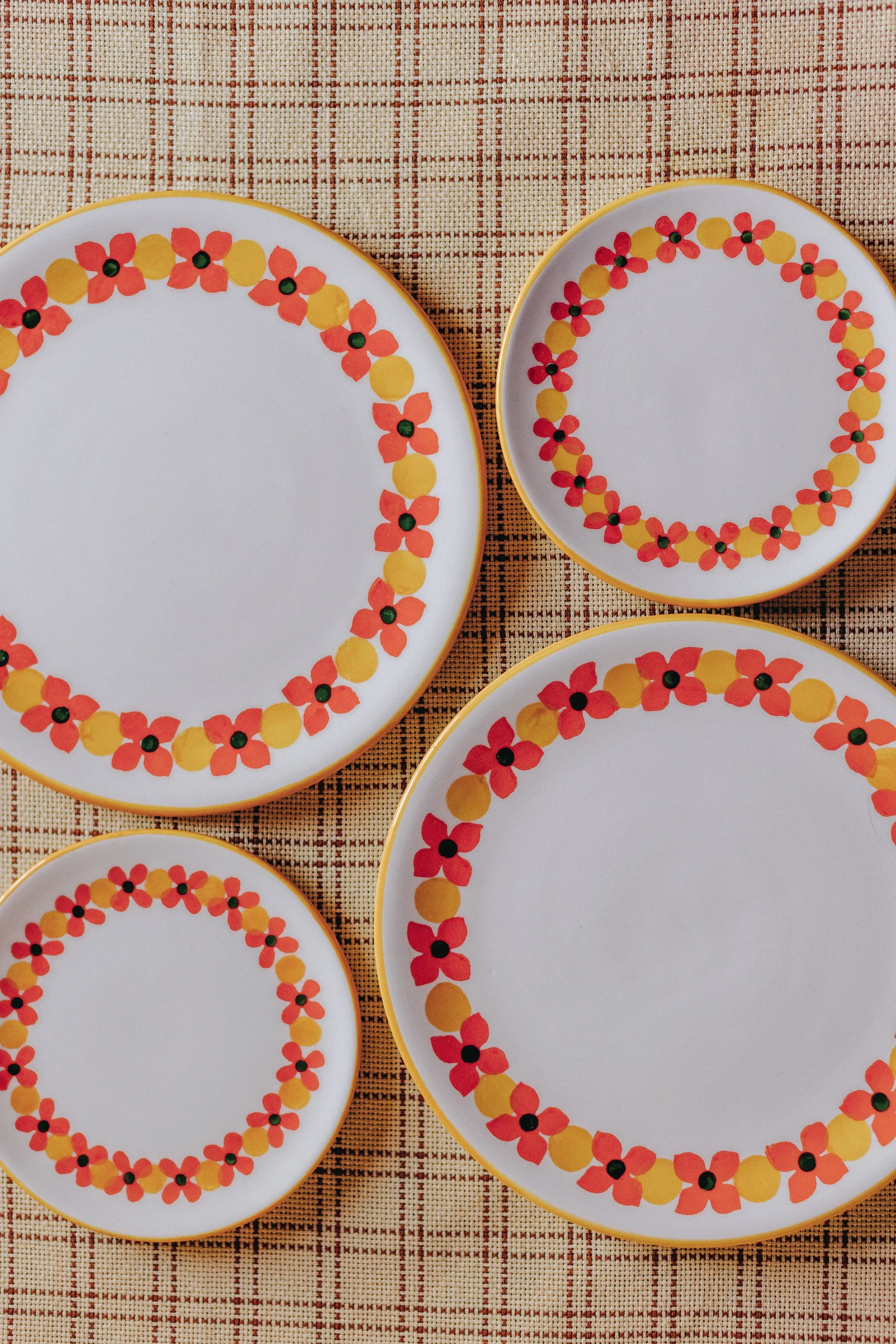 LOT DE 2 ASSIETTES ELIZA PÂQUERETTES ORANGE - Image 5