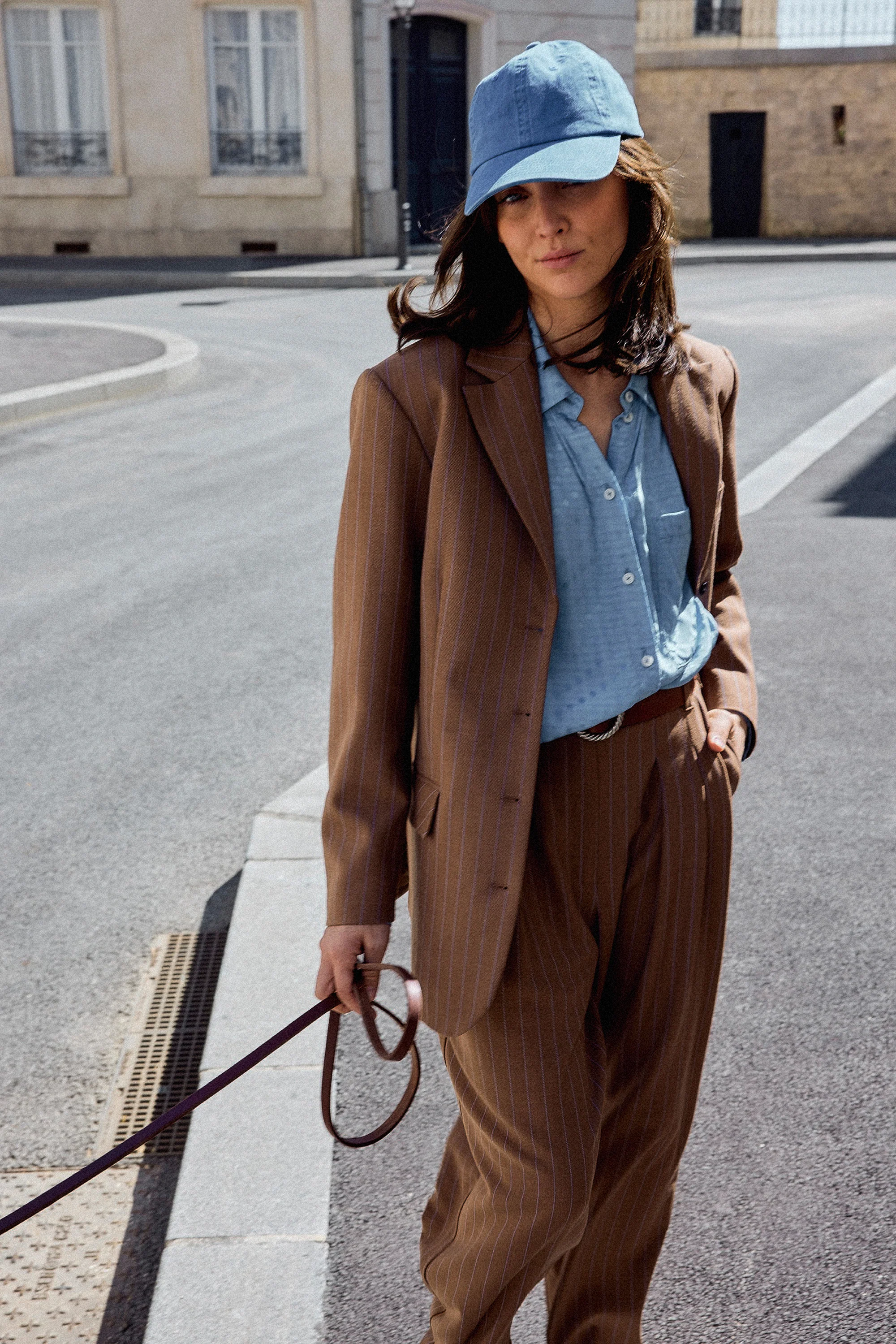 PANTALON NOE MARRON RAYURES - Image 5