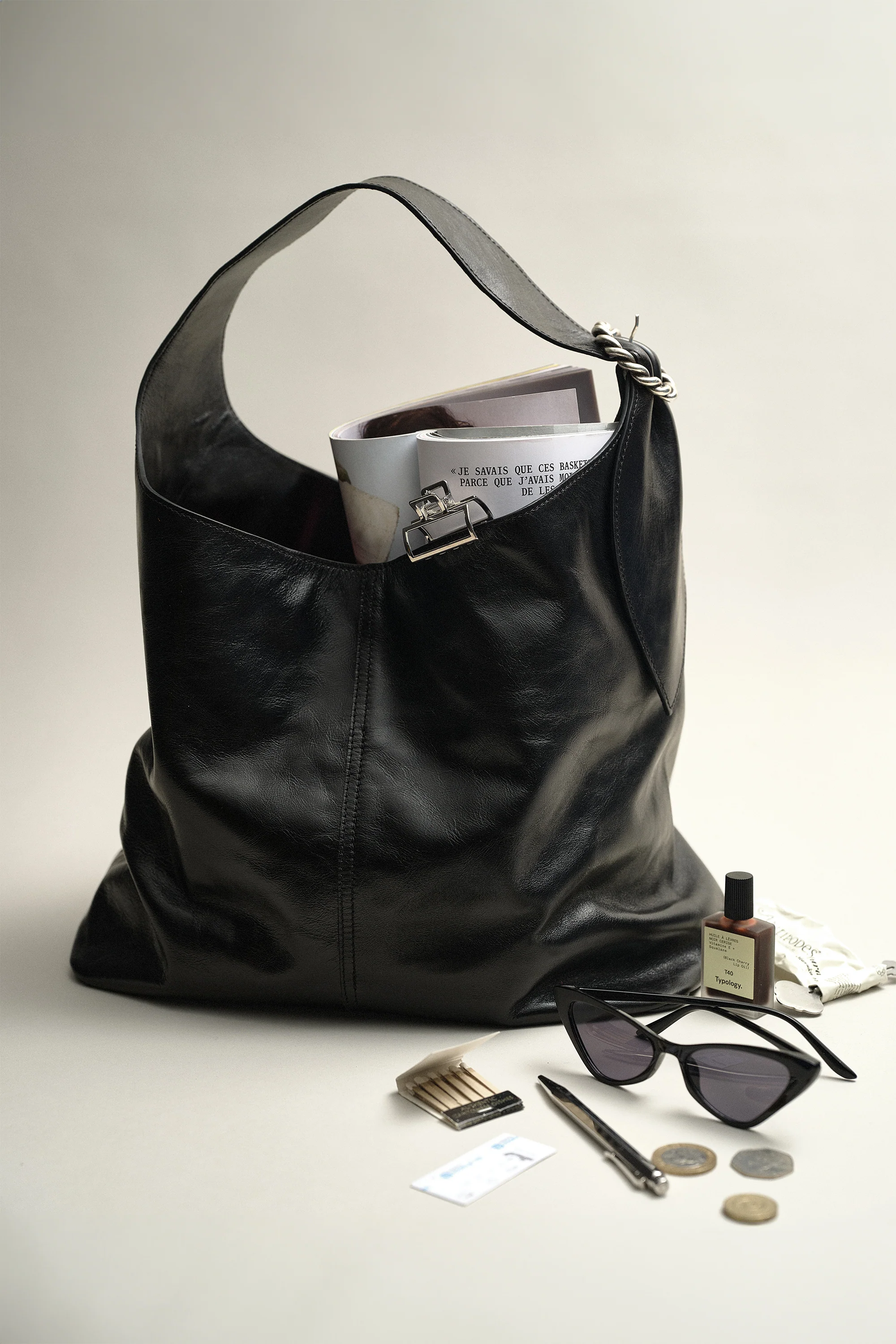 SAC GABRIEL EN CUIR NOIR